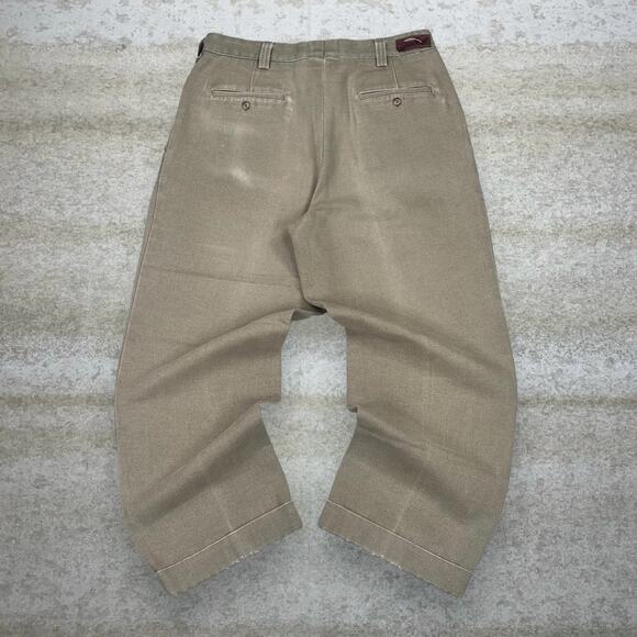bob timberlake Other - Vintage 90s Dress Pants 34x30 Baggy Wide Leg Fit Tan Canvas Heavy Duty